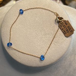 Vintage 24k Gold Electroplated 7” Bracelet